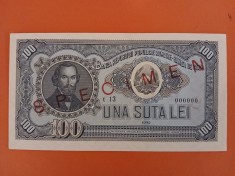 Bancnota 100 lei 1952 specimen - UNC+
