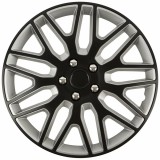 Set capace roti auto Cridem Dakar NC 4buc - Negru/Argintiu - 15&#039;&#039; Garage AutoRide