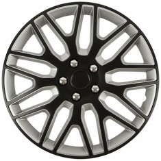Set capace roti auto Cridem Dakar NC 4buc - Negru/Argintiu - 16&#039;&#039; Garage AutoRide