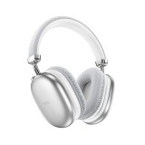 Casti Audio Over The Ear Hoco, Wireless, Bluetooth, Microfon, Autonomie pana la 90 Ore, Silver - W35 Max