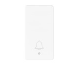 Intrerupator revenire iluminabil simbol sonerie 1M Gewiss System Pura alb lucios GWC20512