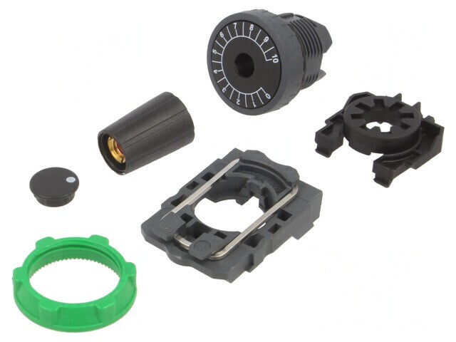 Comutator Rotativ Negru 22mm