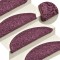 vidaXL Covorașe pentru scări, 15 buc., 65x21x4 cm, violet &icirc;nchis, semirotunde, mari 322385