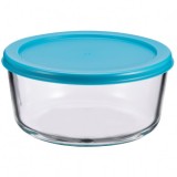 Vas Caserola sticla borosilicata capac plastic 0.472l Grunberg VY472RD