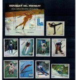 Paraguay 1980 - Jocurile Olimpice de iarna, sport, medaliați, serie si colita neuzata SPECIMEN