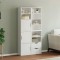 Gossi dulapuri laterale 4 buc odda alb 40x24x79 cm lemn masiv de pin