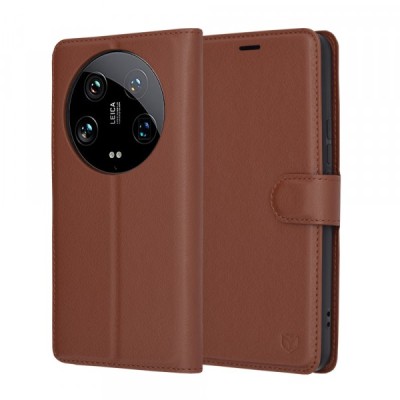 Husa pentru Xiaomi 14 Ultra, Techsuit, Leather Folio, Maro foto