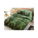 Cumpara ieftin Lenjerie de Pat Dublu Bumbac FINET, 6 Piese , Model Geometric - ION36