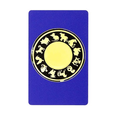 Card amuleta amplificatoare a sumei lui 10 &amp;amp;#8211; Amuleta suma 10 albastra cu patratul magic foto