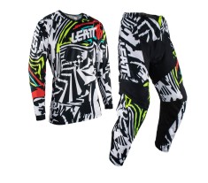 Echipament tricou+pantaloni Leatt 3.5 Zebra