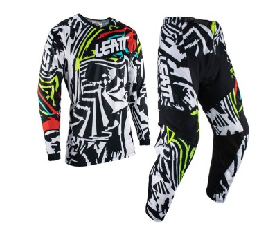 Echipament tricou+pantaloni Leatt 3.5 Zebra foto
