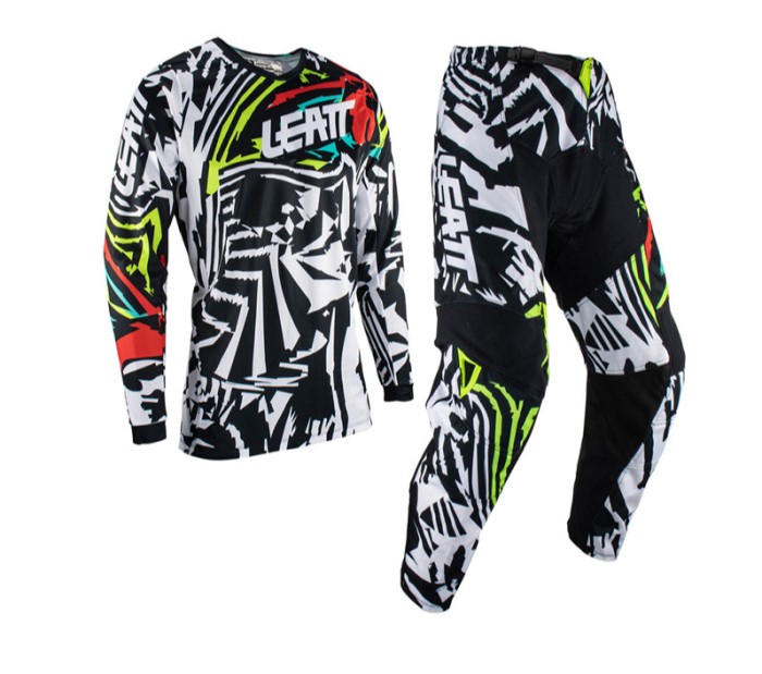 Echipament tricou+pantaloni Leatt 3.5 Zebra