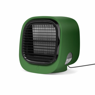 Mini ventilator portabil de răcire cu aer - USB - verde foto