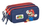 Penar pentru scoala Super Mario World, 3 compartimente, bleumarin - RESIGILAT