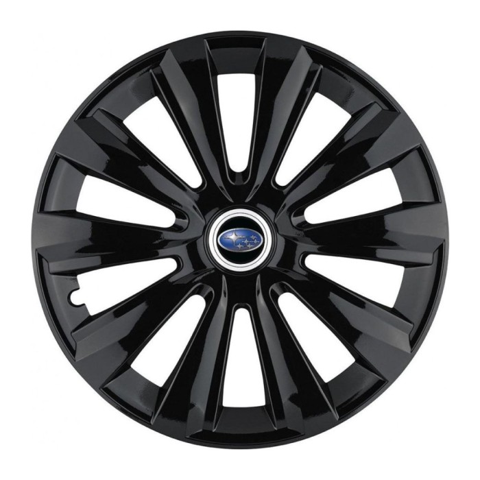 Set 4 Capace Roti, potrivite jantelor de R15, pentru Subaru, model delta negru