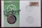 GERMANIA - FDC SI MONEDA 5 MARK 1984 D, 150 ANI UNIUNEA VAMALA, MONEDA UNC, Europa