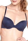 BED203-44 Sutien cu burete si model in dungi New Day WHPM, albastru, Beedees By Triumph
