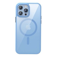 Husa magsafe compatibila apple iphone 15 pro, inductie magnetica, profesionala, blue foto