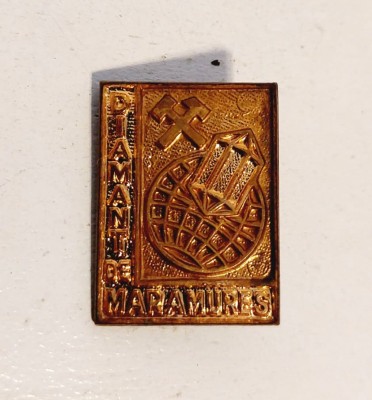 Insigna MINERIT - DIAMANT de MARAMURES, anii 70 foto