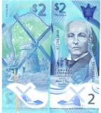 Barbados 2 Dolari 2022 Bancnota Polimer UNC P-NEW | Bancnote Barbados | Numismatica