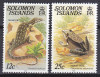 DB1 Fauna Marina Ins. Solomon 1982 Reptile Soparla Broasca 2 v. MNH, Nestampilat