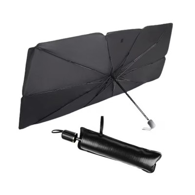 Parasolar auto, Poliester, Negru foto