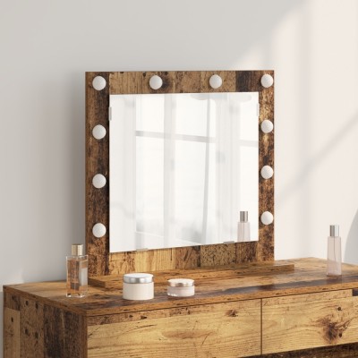 vidaXL Oglindă de toaletă cu oglindă Lemn Vechi 60 x 55 x 18 cm 868291 foto
