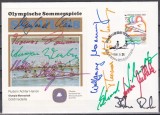 Germania 1988 - Jocurile Olimpice - Seul - Canotaj masculin 8+1, FDC cu Semnaturi