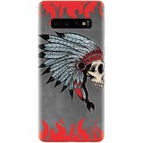 Husa silicon pentru Samsung Galaxy S10 Plus, Indian Skull