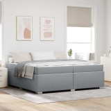 Cumpara ieftin Cadru de pat Gri deschis 200 x 200 cm țesătură