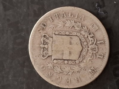 1 lira 1863 argint foto