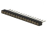 Conector Soclu Pini Mamă 16 Contacte Profil Jos, CONNFLY
