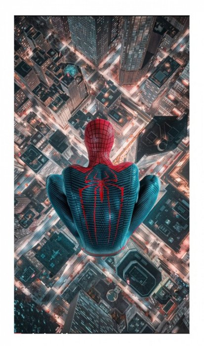 Sticker decorativ, Spider Man, Rosu, 85 cm, 8669ST
