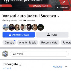 Vând Grup Facebook 48 k membri vânzări auto