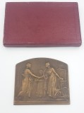 Foarte rara! Medalie veche din bronz Vernon Franta 1905 - piesa de muzeu