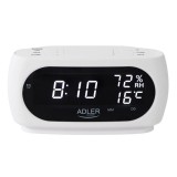 Ceas Adler AD 1186W alarma digital ceas higrometru Alb