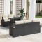 vidaXL Set de canapele pentru grădină 6 pcs Negru 100 x 55 x 73 cm 3357290