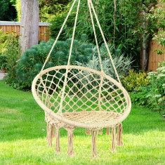 Leagan suspendat 53x150 cm, hamac scaun cu spatar, tip cuib, maxim 150 kg foto