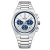 Ceas barbatesc de mana Naviforce Cronograf Quartz Analog Fashion Casual Elegant Argintiu Albastru