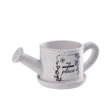 Cumpara ieftin Ghiveci flori ceramica alba neagra Stropitoare My 33 x 16 x 13 cm