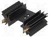 Radiator extrudat, aluminiu, 25.4mm x neagra, FISCHER ELEKTRONIK - SK104-25STS