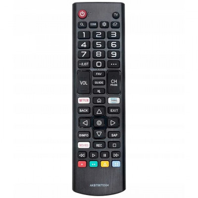 Telecomanda pentru Smart TV LG AKB75675304, x-remote, Netflix, Prime video, Negru foto