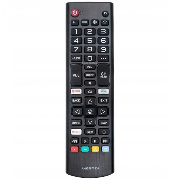 Telecomanda pentru Smart TV LG AKB75675304, x-remote, Netflix, Prime video, Negru