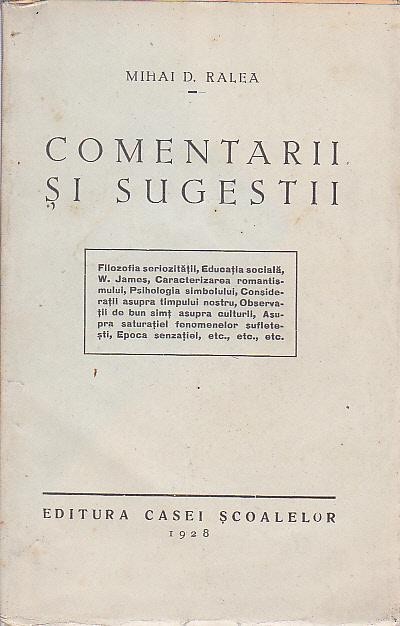 COMENTARII SI SUGESTII