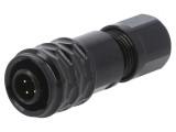 Mufă SA6 tată 4 PIN IP67 3A 30V Lipire pe Cablu