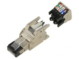 Mufă RJ45 Cat6a Ecranat 8p8c &Oslash;5,8-9mm