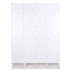 Dulap modular plastic metal alb Zafod 148x46x202 cm