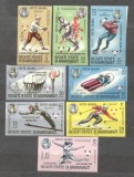 Qu&acute;aiti State Hadhramaut 1967 Olympic winners Grenoble imperf. MNH U.035