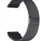Curea tip Milanese Loop compatibila cu Fossil Q Founder, Telescoape QR, 22mm, Negru, Size S