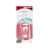 BIOLINE KIT DENTAR PASTA+PERIUTA AROMA CASCAVAL PENTRU PISICI 50G